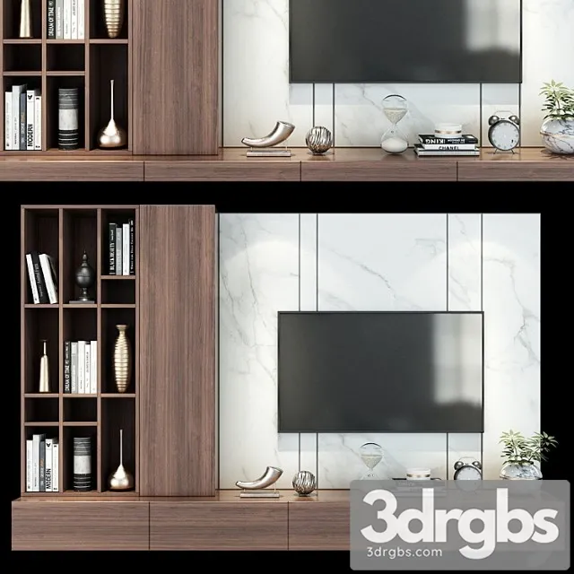 TV Stand Set 211 3D Model Free
