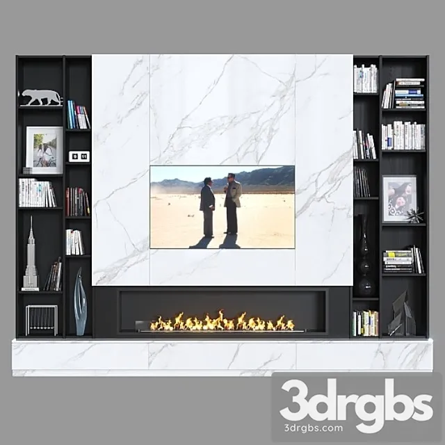 TV Wall 015 3D Model Free