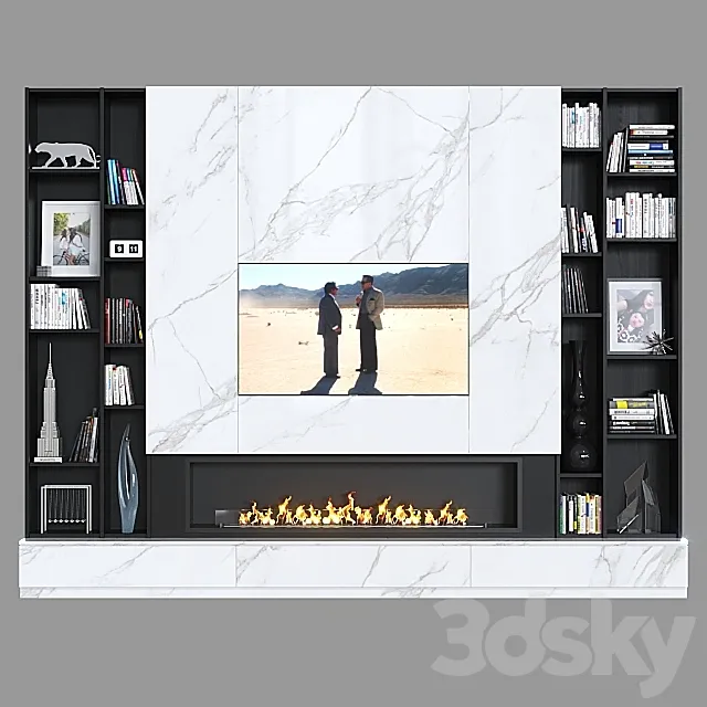 TV wall 015. 3DModel