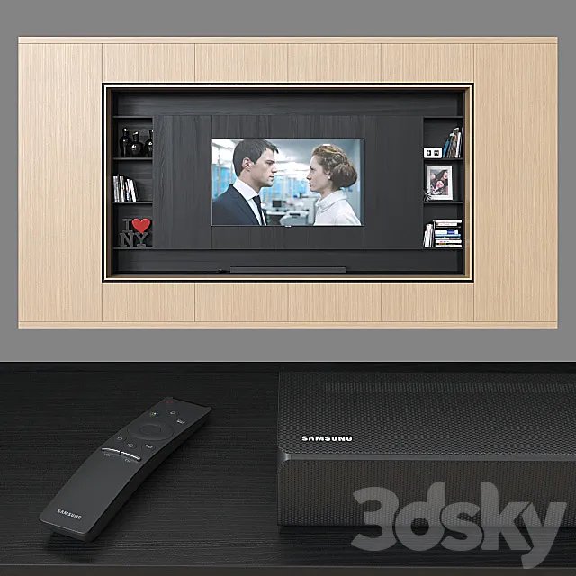 TV wall 033. 3D Model