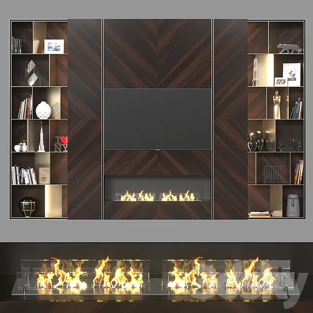 TV wall 038. 3D Model