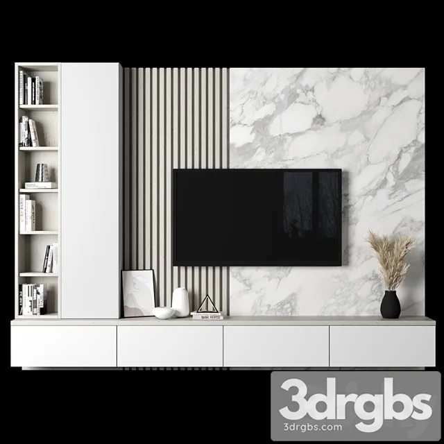 TV WAll 056 3D Model Free
