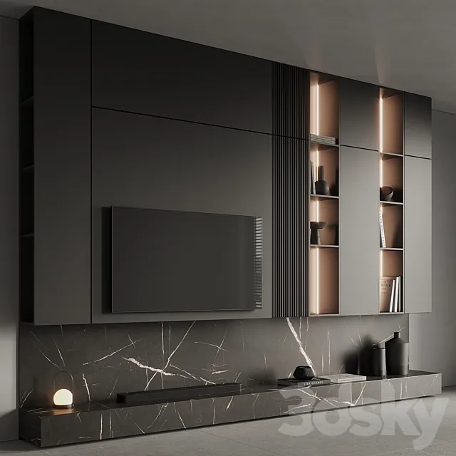 TV Wall 06 3D Model