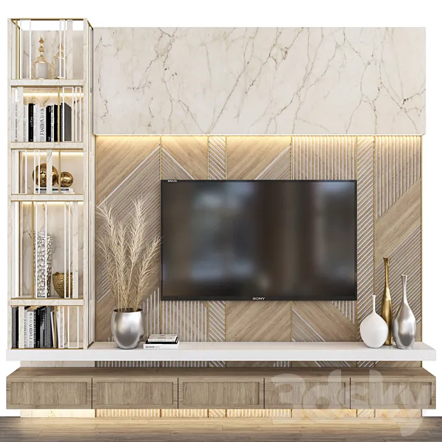 Tv Wall 07 3D Model