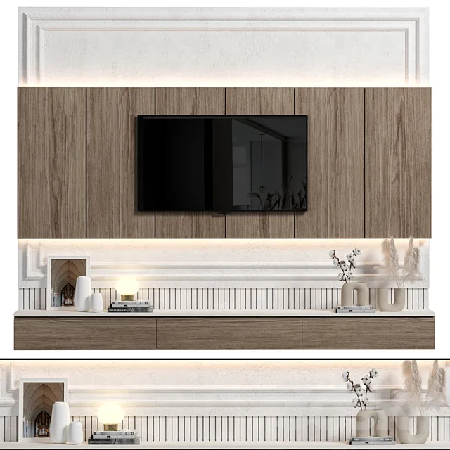 TV Wall 101 3D Model