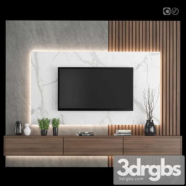 TV Wall 13 3D Model Free