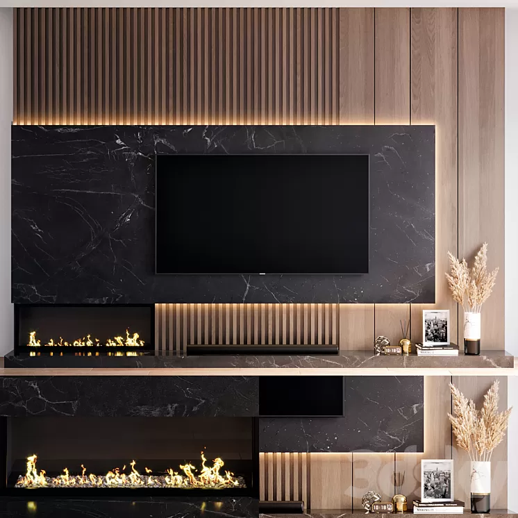 TV Wall 15 3D Model Free
