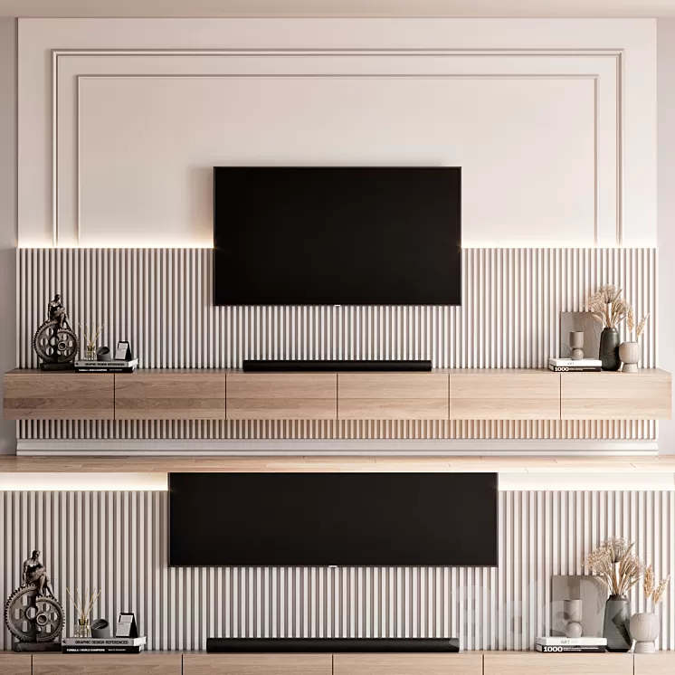 TV Wall 18 3D Model Free