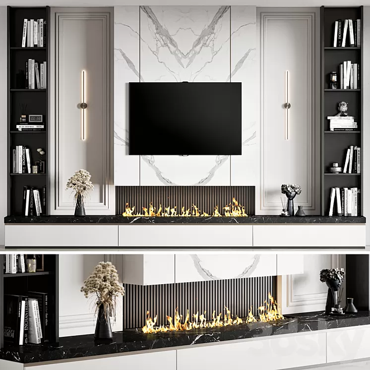 TV Wall 24 3D Model Free