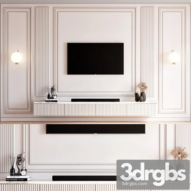 TV Wall 26 4 3D Model Free