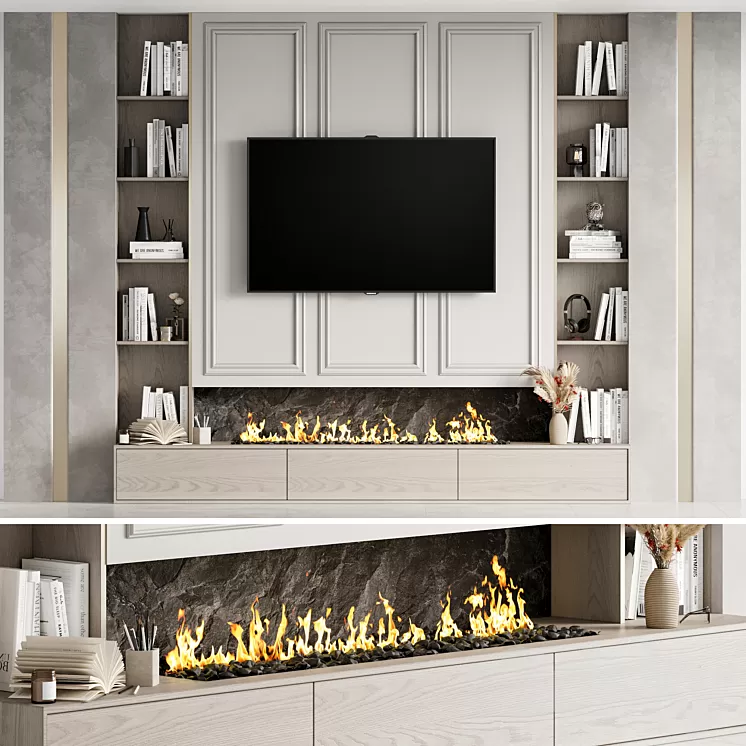 TV Wall 27 3D Model Free