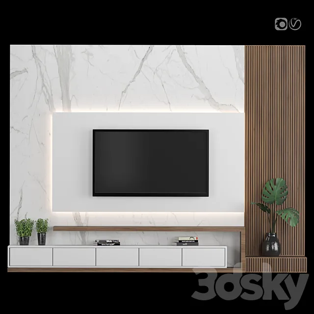 TV Wall 29 3DModel