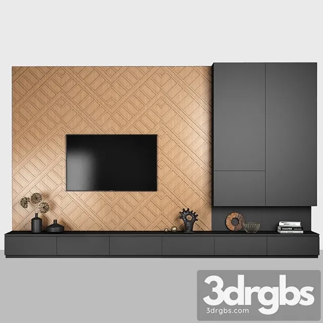 TV Wall 3 3D Model Free