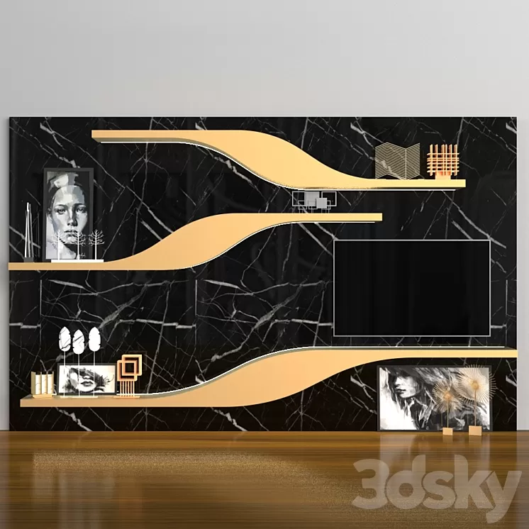 Tv Wall 3 3D Model
