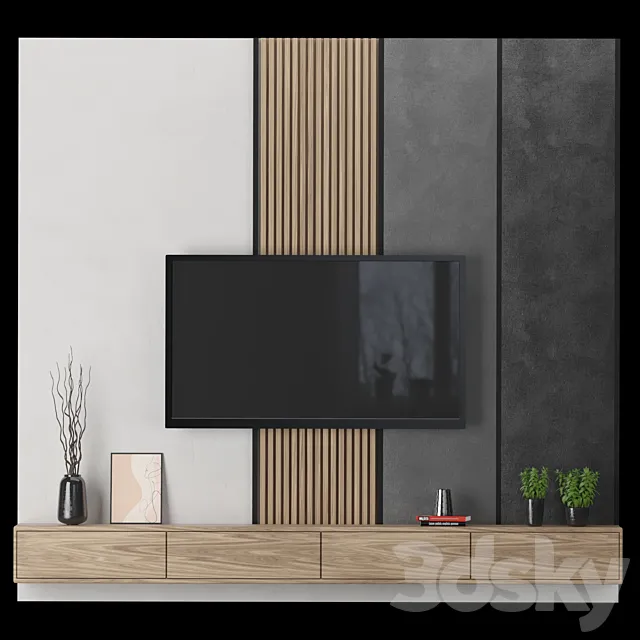 TV Wall 34 3D Model