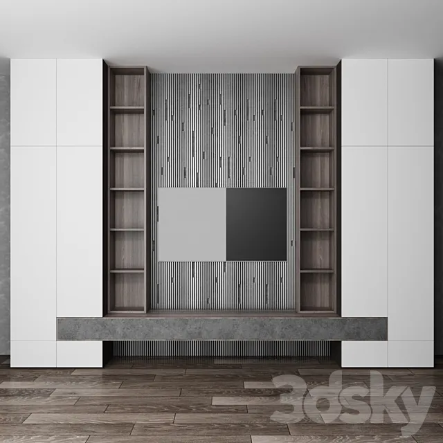 TV wall 3D Model
