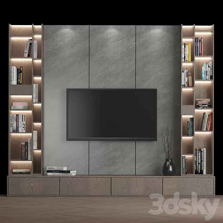 tv wall 3D Model