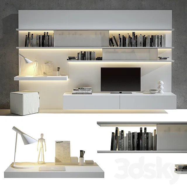 TV wall 3DModel