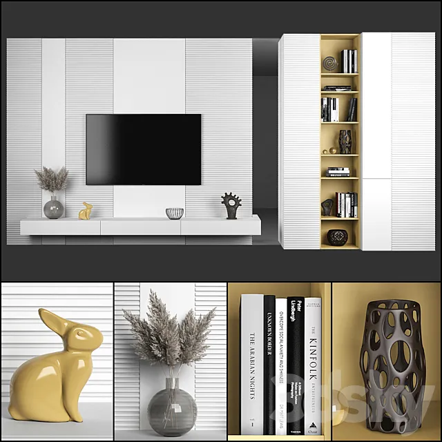 TV Wall 4 3DModel
