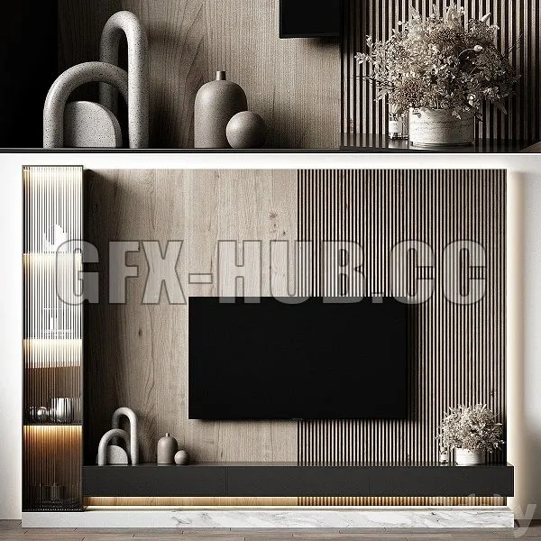 TV Wall 5 3D Model