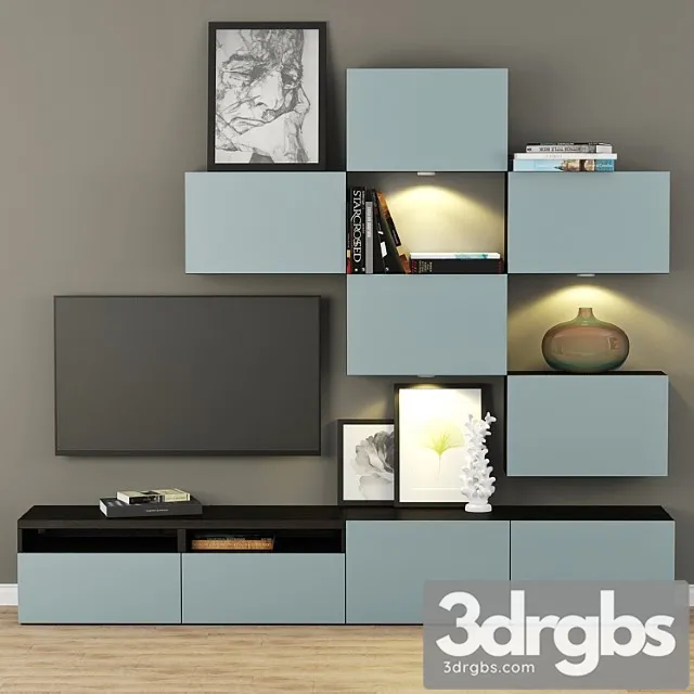 TV Wall Besta 3D Model Free