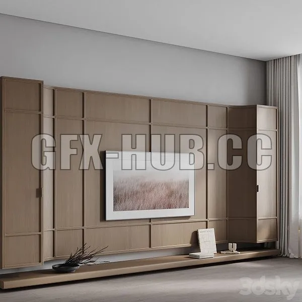 TV wall Kushi 3D Model