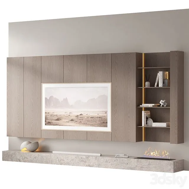 TV Wall Minimalism ZS 3D Model