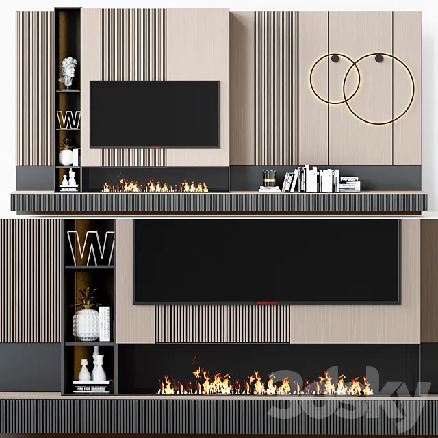 TV wall modern 70 3D Model
