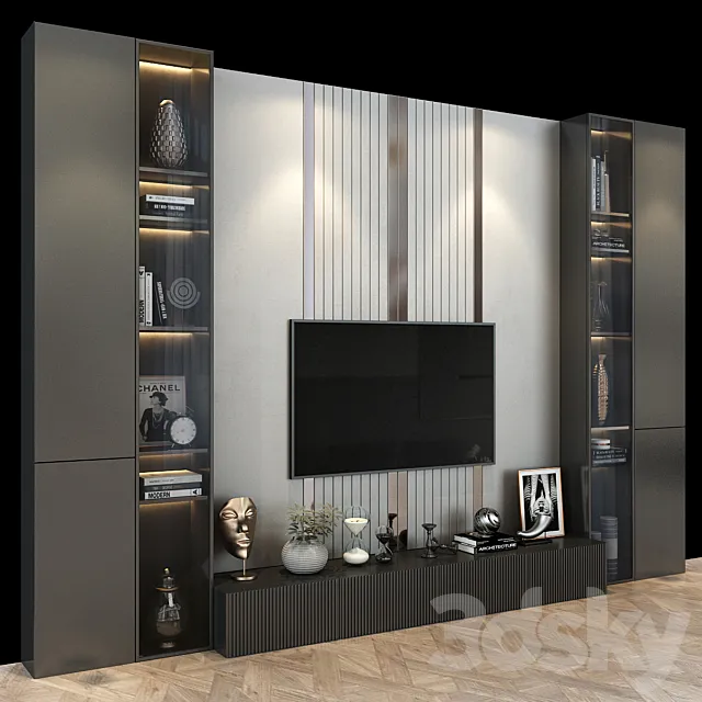 TV Wall set 0179 Free Download