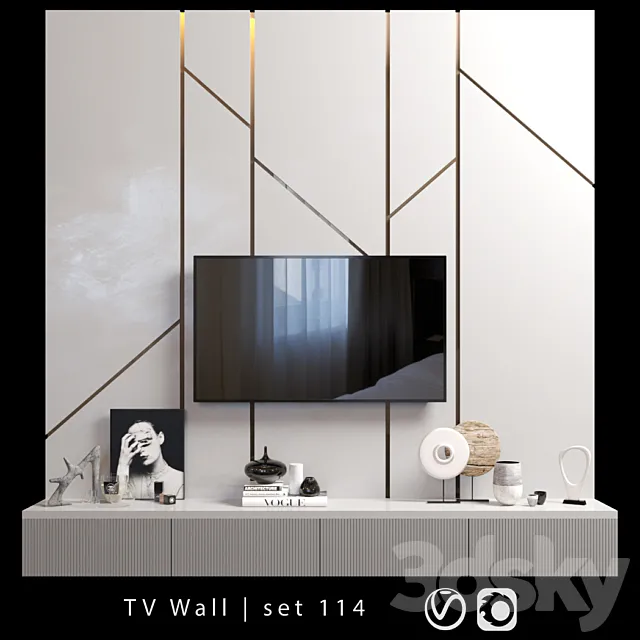 TV Wall | set 114 3DModel