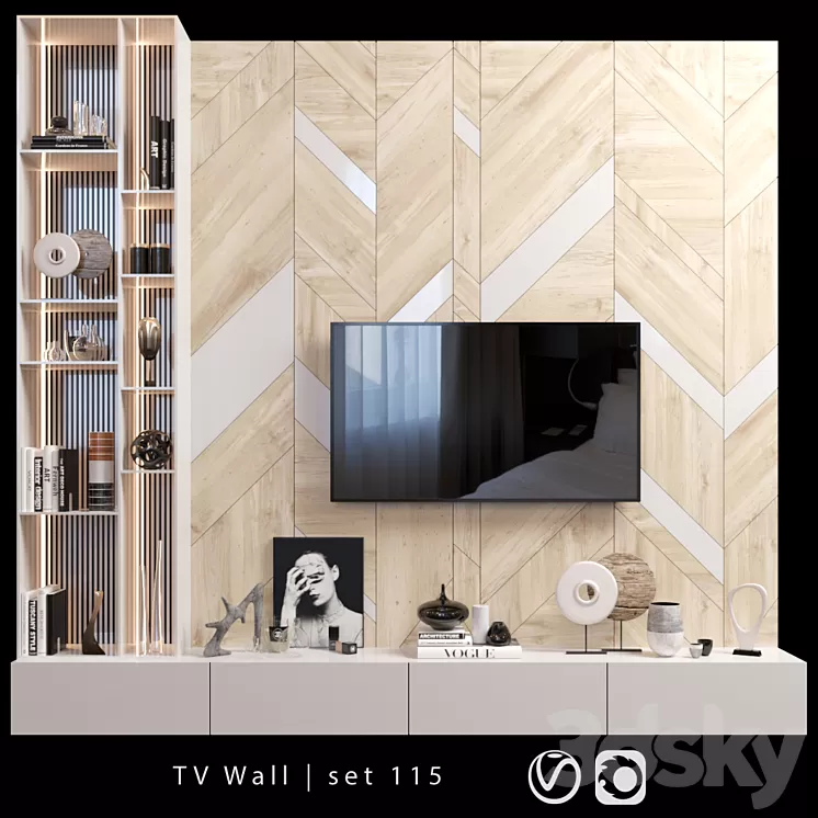 TV Wall | set 115 3D Model