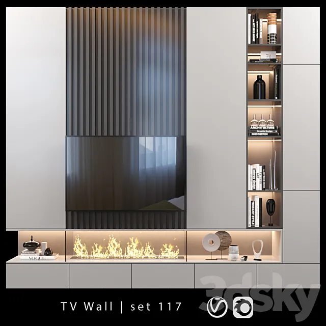 TV Wall | set 117 3D Model