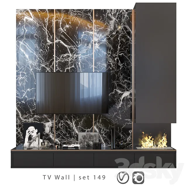 TV Wall | set 149 3DModel