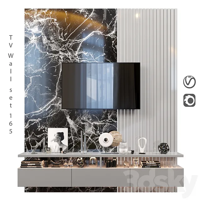 TV Wall | set 165 3D Model