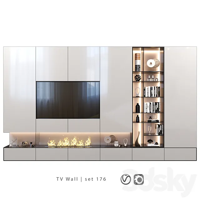 TV Wall | set 176 3D Model