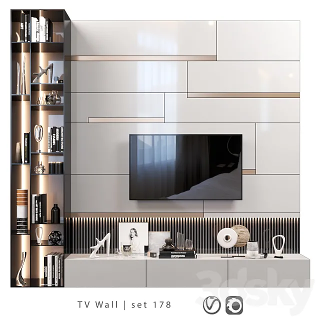 TV Wall | set 178 3D Model