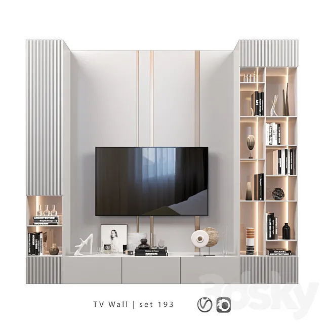 TV Wall | set 193 3D Model