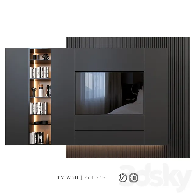TV Wall | set 215 3DModel