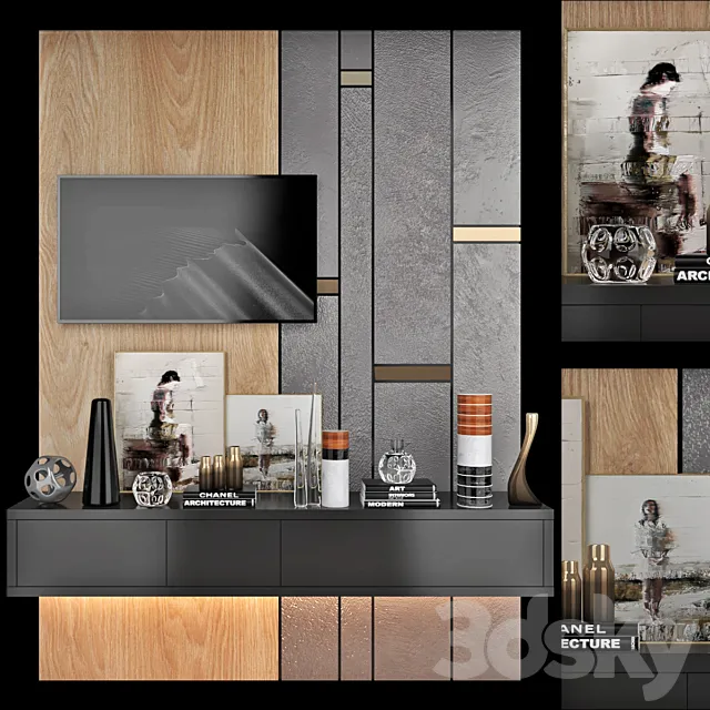 TV Wall | set 23 3D Model
