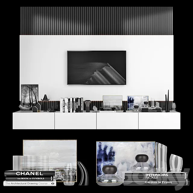 TV Wall | set 33 3D Model