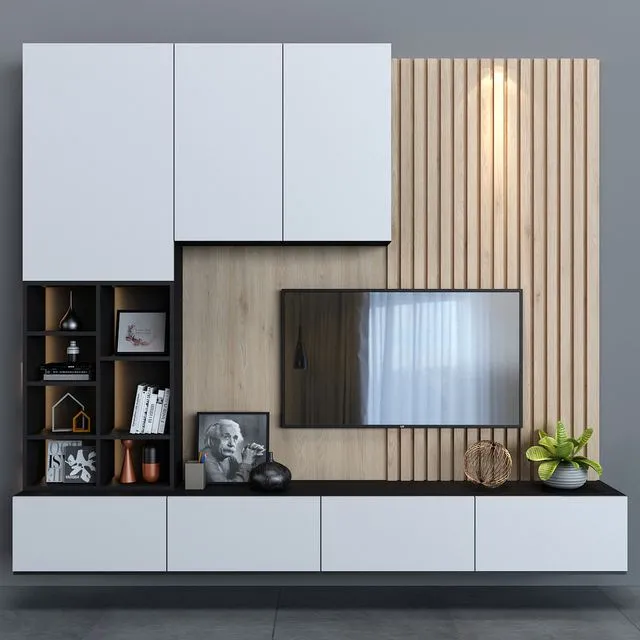 Tv wall set 33 3D Model