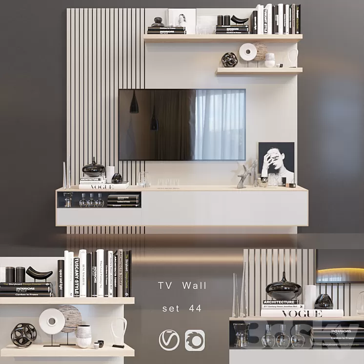 TV Wall | set 44 3D Model