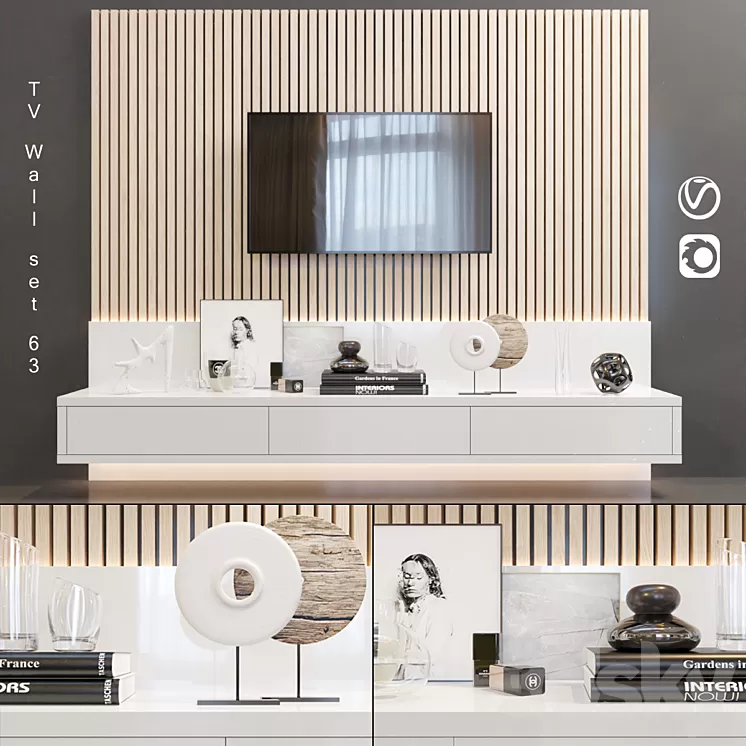 TV Wall | set 63 3D Model