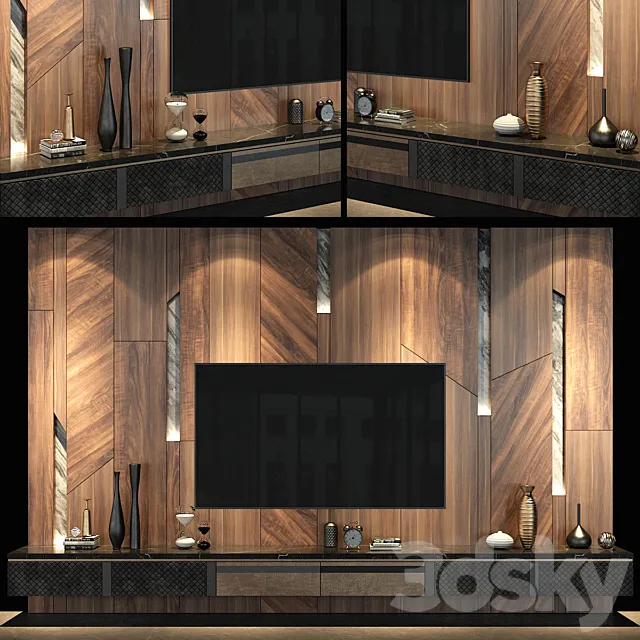 TV Wall set 69 3DModel