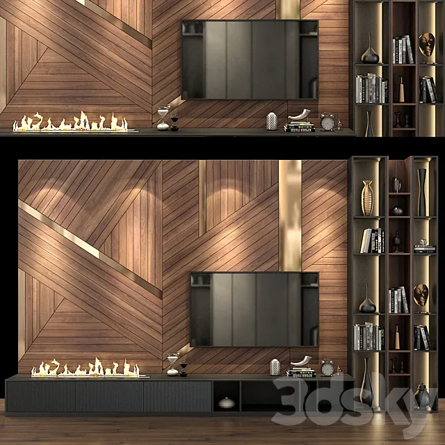 TV Wall set 78 3DModel