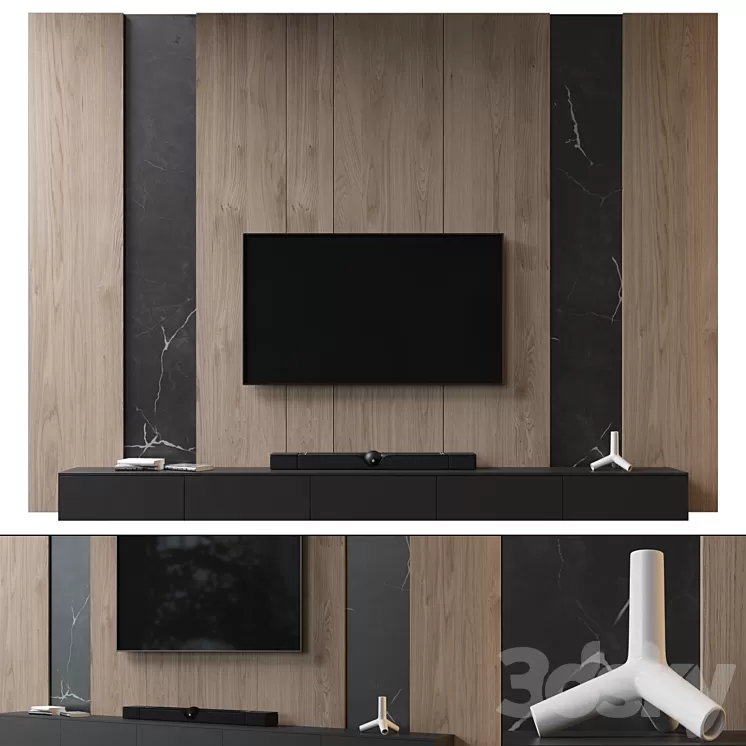 TV Wall | set 812 3D Model Free