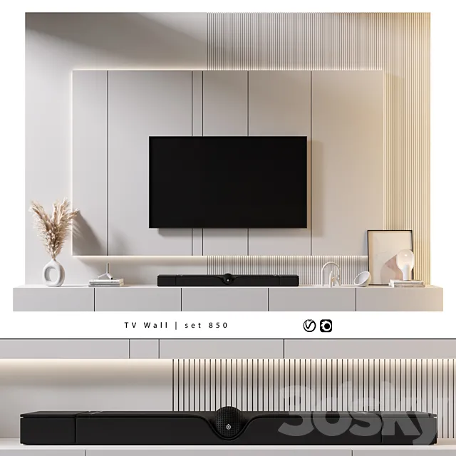 TV Wall | set 850 3D Model