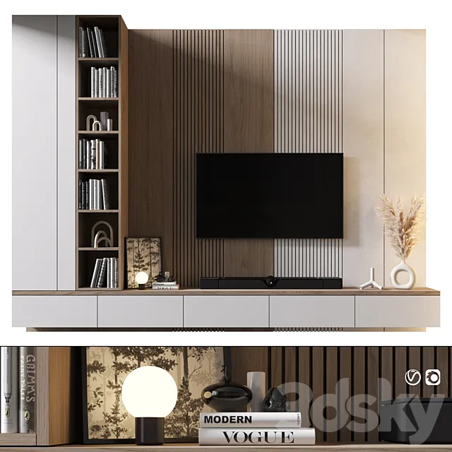 TV Wall | set 874 3D Model