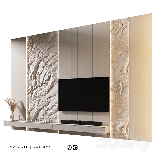 TV Wall | set 875 3D Model