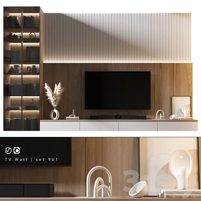 TV Wall | set 961 3D Model